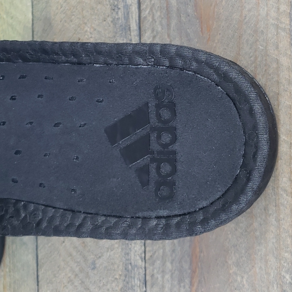 adidas Adilette Boost Men's Premium Sandals Slides Black Iridescent - Picture 8 of 10